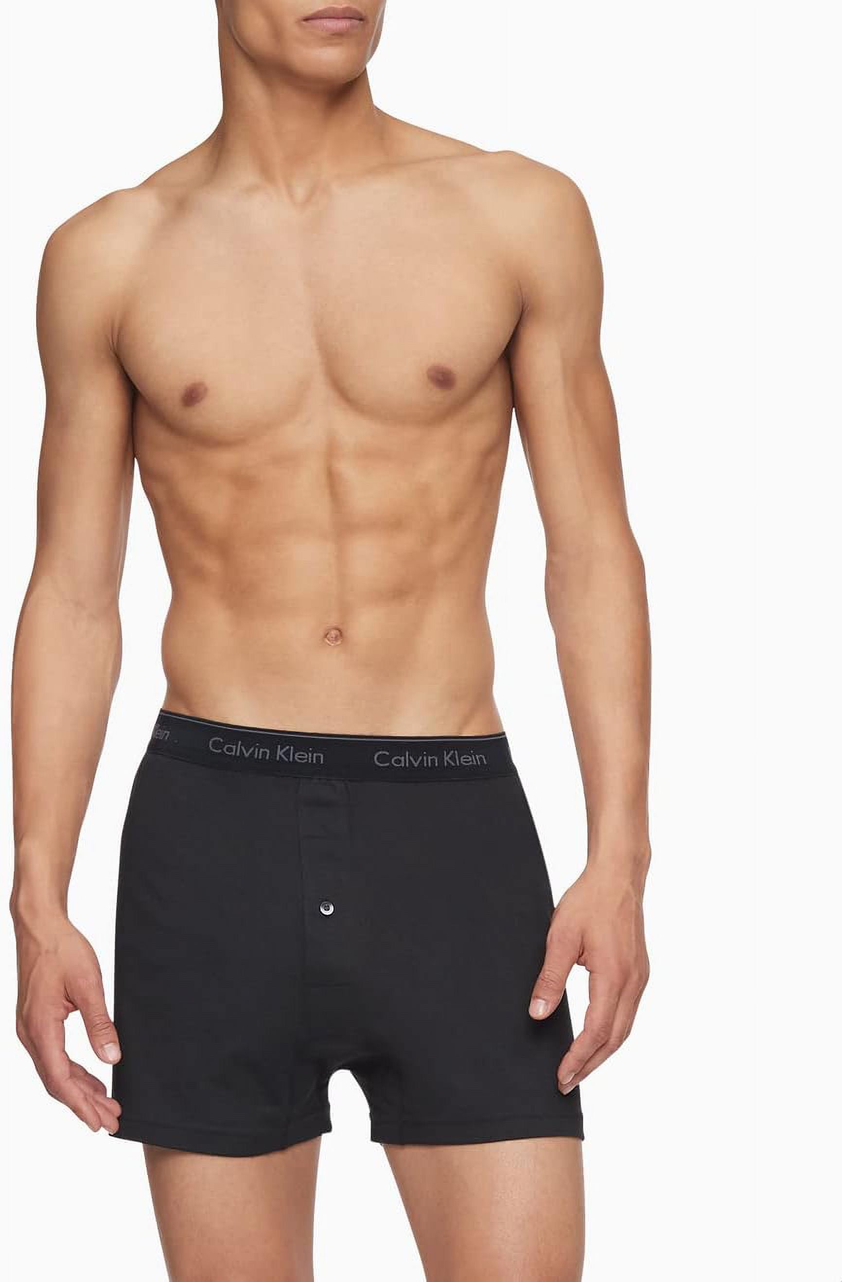 Men's Cotton Classics Knit Boxer (Pack of 3) (Black)