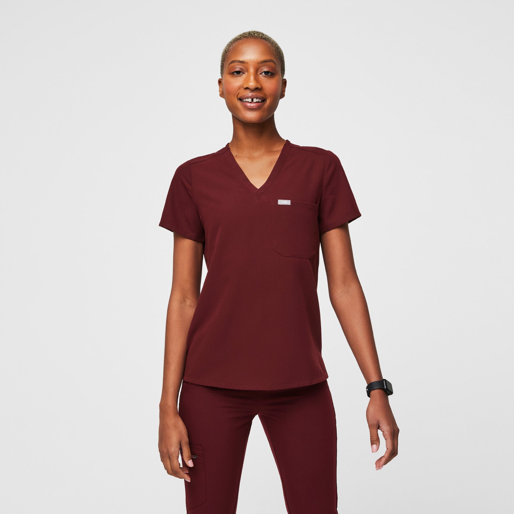 Women's Catarina Scrub Top (Burgundy)