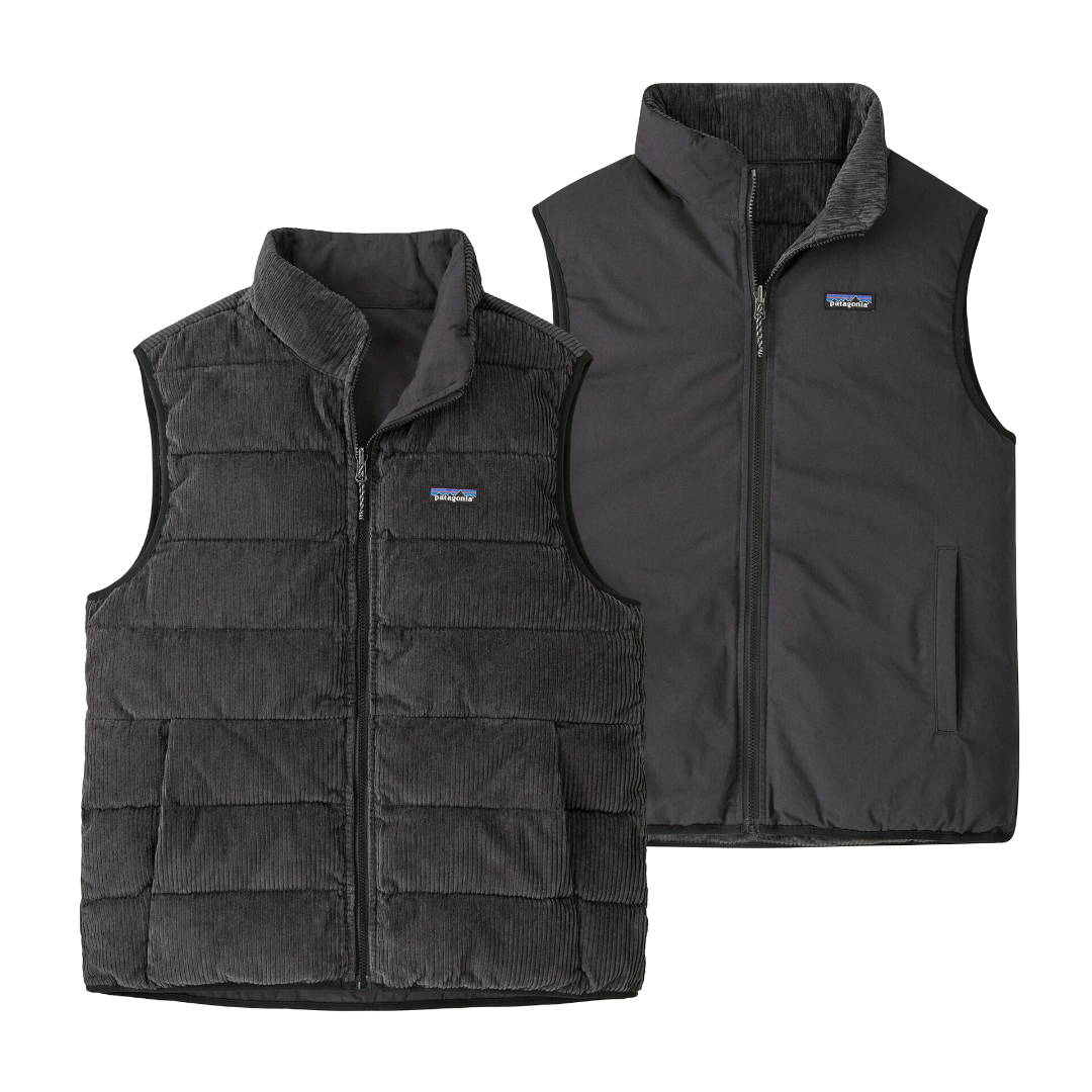 Reversible Cotton Down Vest (Black)