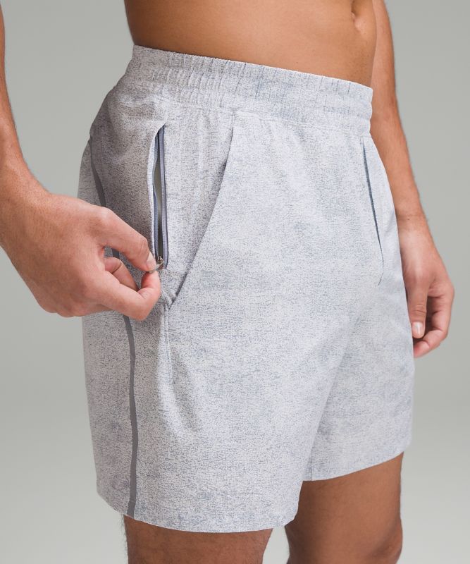Men's Pace Breaker Linerless Short 7" (Alpine White Multi)