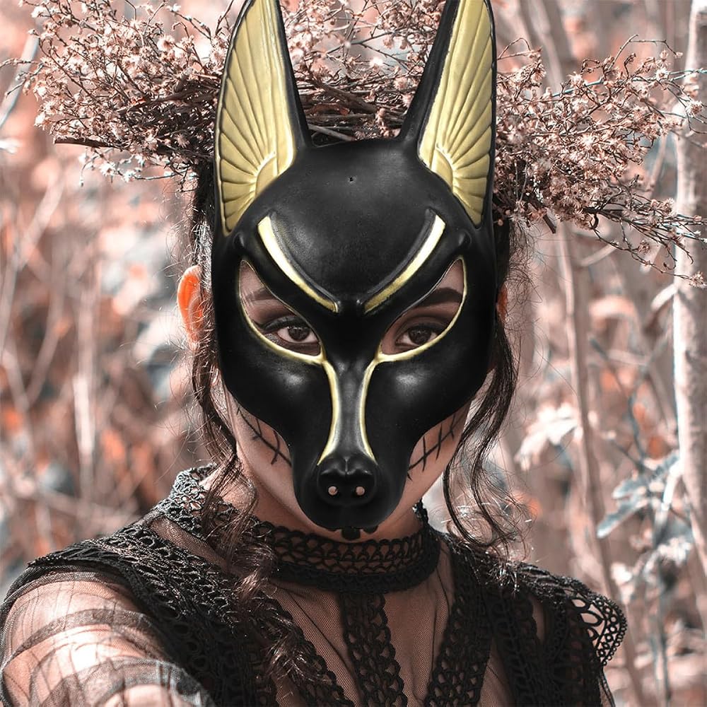 DECHOUS: Anubis Halloween Costume Masks (2 Pack)