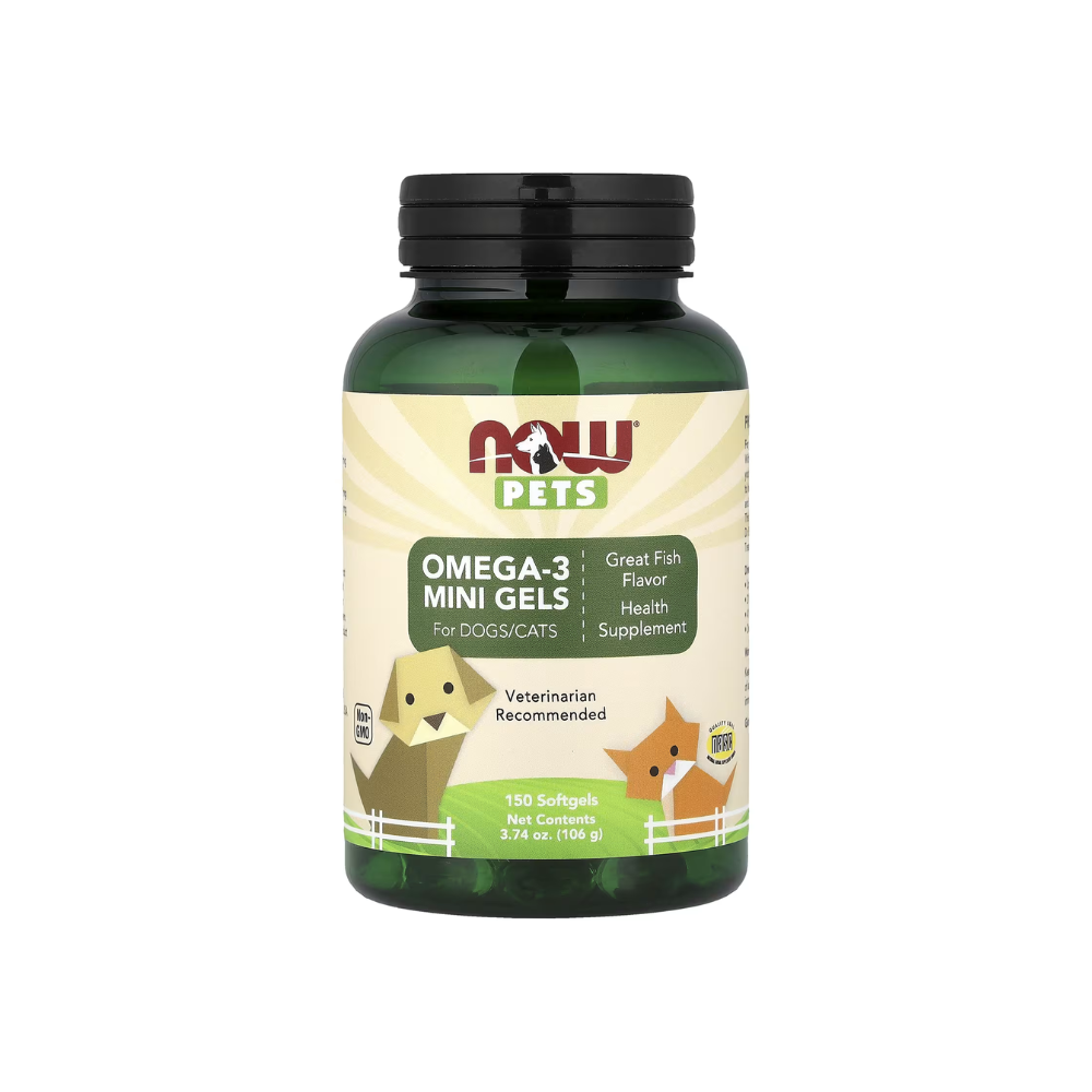 Now: Pets Omega-3 Mini Gels For Dogs/Cats (150 Softgels)