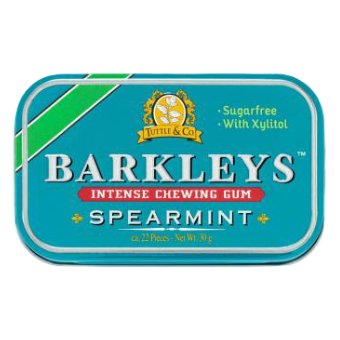 Barkleys: Intense Sugar Free Spearmint Chewing Gum - 30g