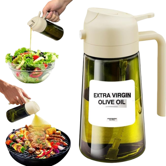 High-Pressure Dual-Use Glass Oil Spray Bottle
