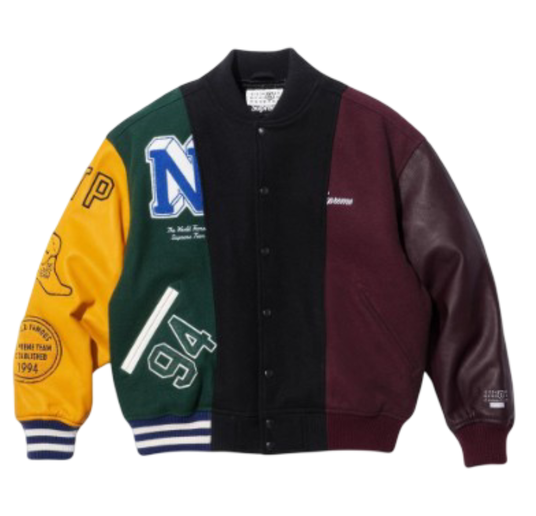 MM6 Maison Margiela Split Varsity Jacket (Multicolor)