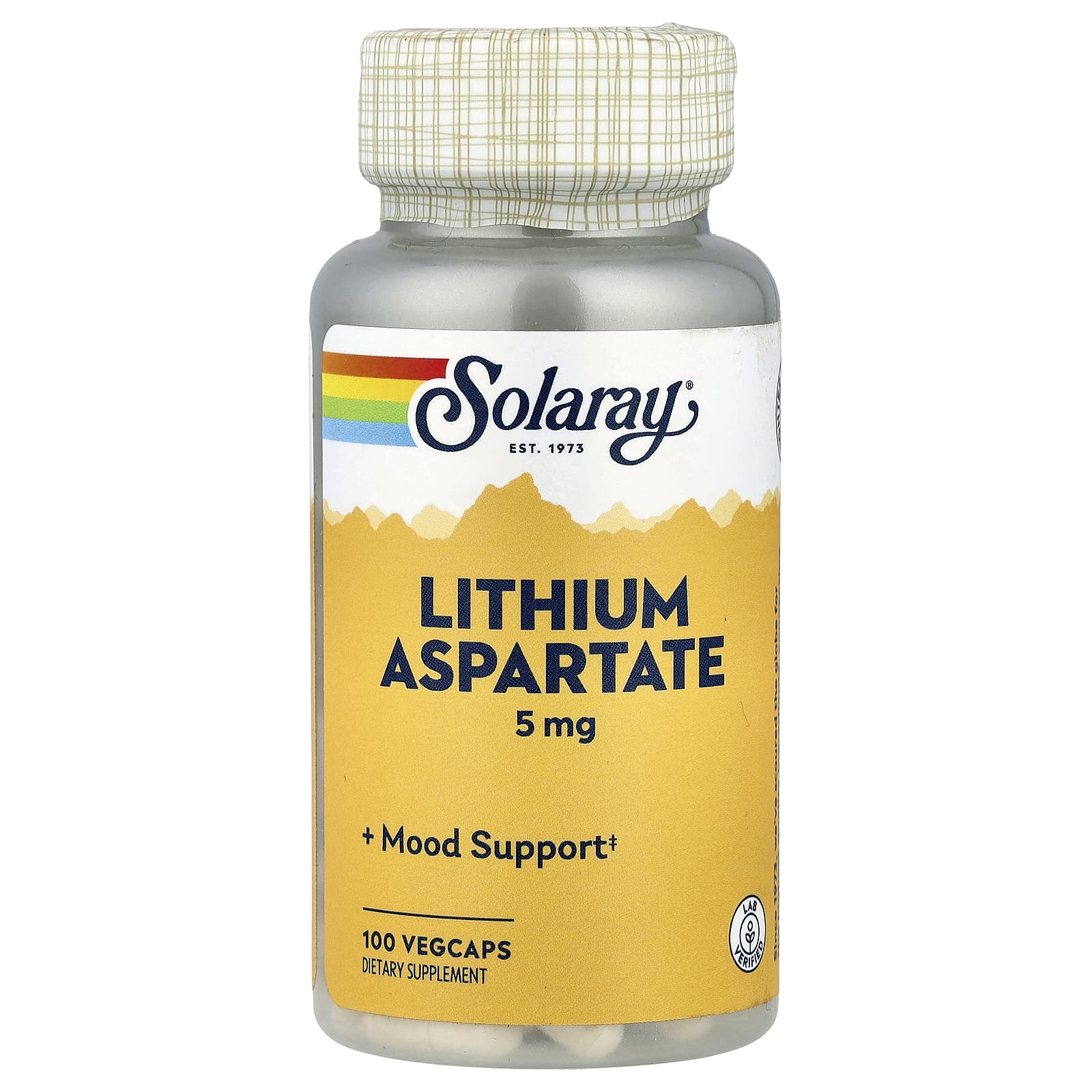 Solaray: Lithium Aspartate (5 mg, 100 VegCaps)