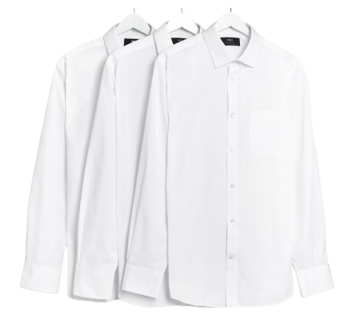 Regular Fit Easy Iron Long Sleeve Shirts (Pack Of 3)