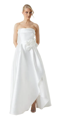 Coast Corsage Detail Twill Wedding Dress (Ivory)