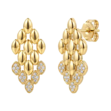 Muchv Gold Statement Drop Earrings