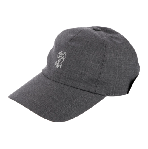 Brunello Cucinelli: Virgin Wool Embroidered Logo Baseball Cap