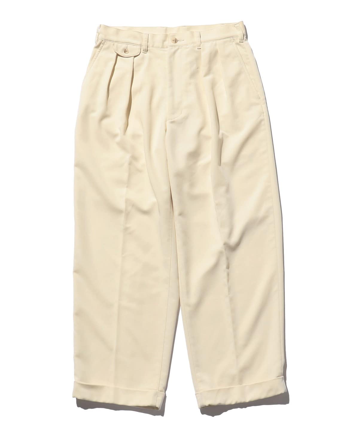 Beams Plus: 2 Pleats Trousers PE Twill (Oyster)