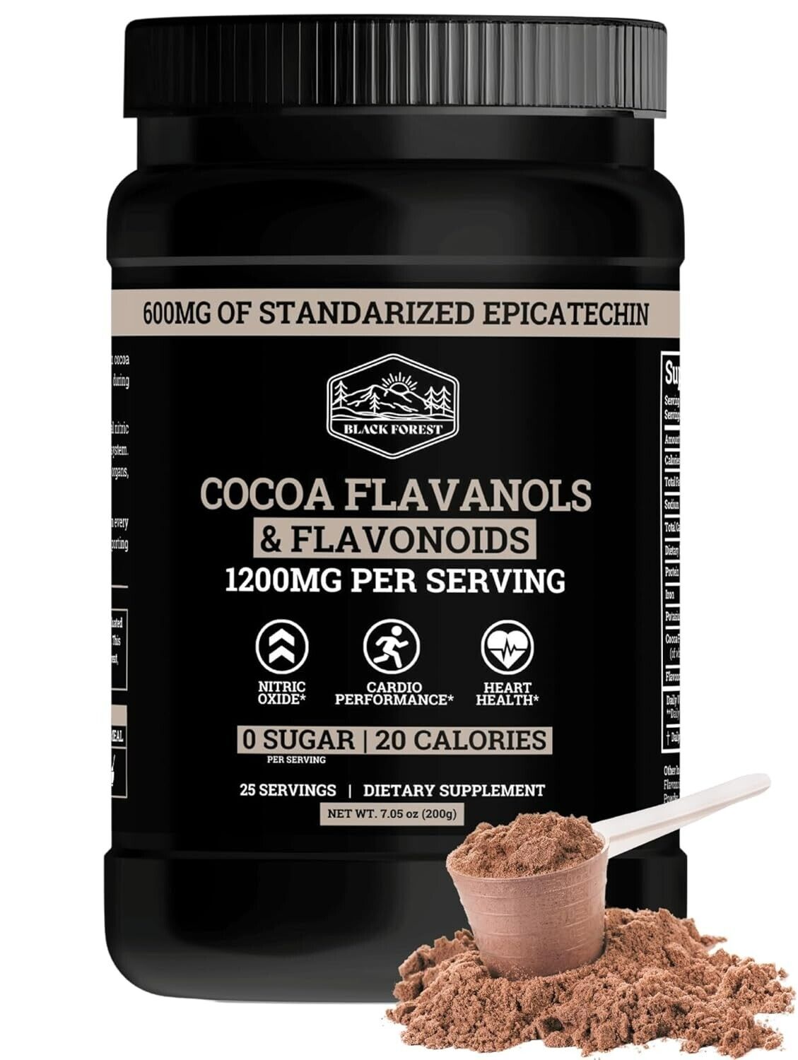 Cocoa Flavanol Powdery Dietary Supplement - 1200 mg