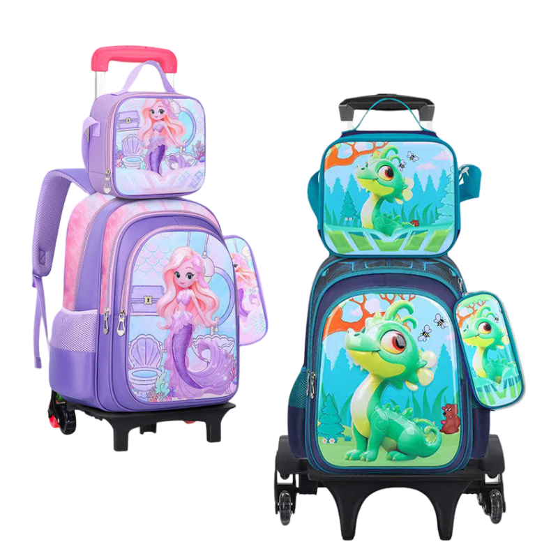 Trolley School Bag with Wheels and Handle