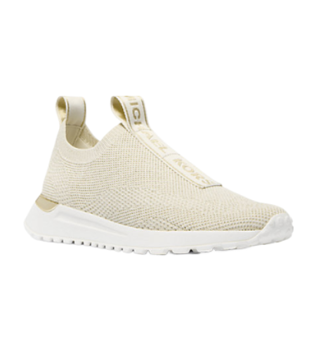 Bodie Metallic Knit Slip-On Sneaker (Pale Gold)