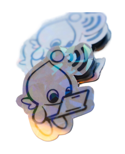 Sonic The Hedgehog Wifi Chao Holographic Stickers
