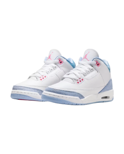 Air Jordan 3 Retro - Kids' Shoes (White/Cobalt Bliss/Football)