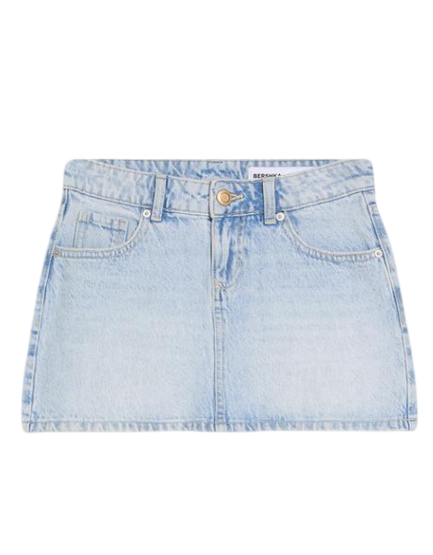 Denim Mini Skirt (Light Blue)