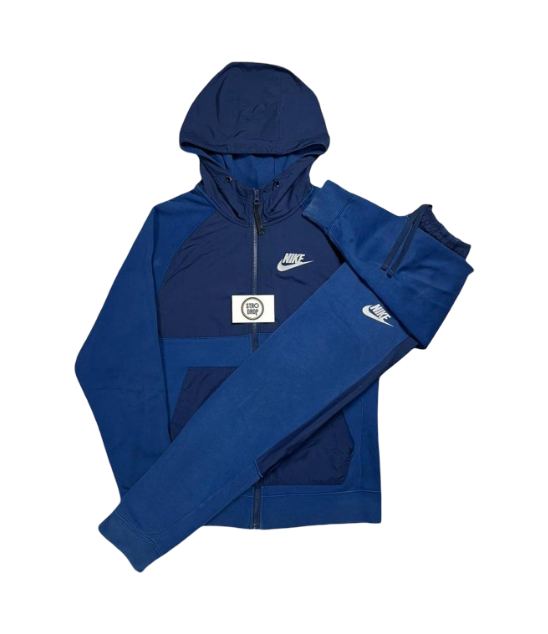 Nike Men's Hoodie (Navy and Blue)