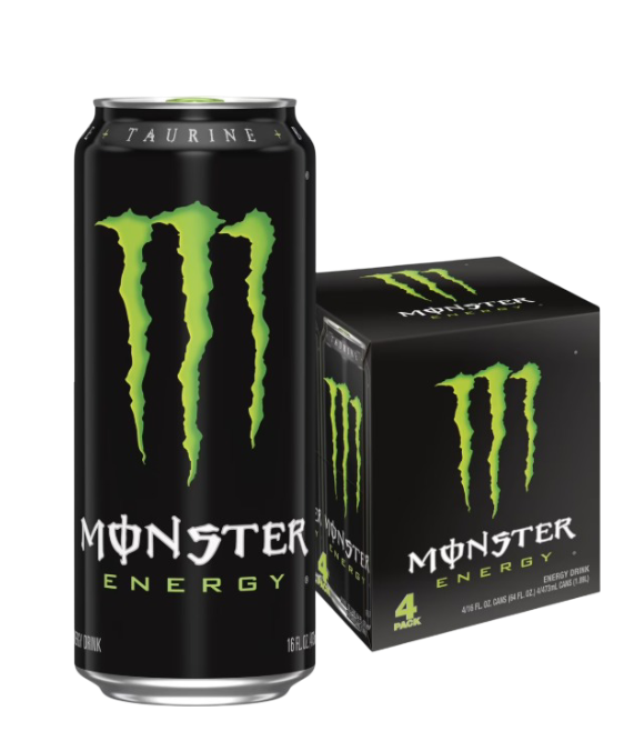 Monster Energy: Original Energy Drink - 16 Fl Oz (4 Pack)