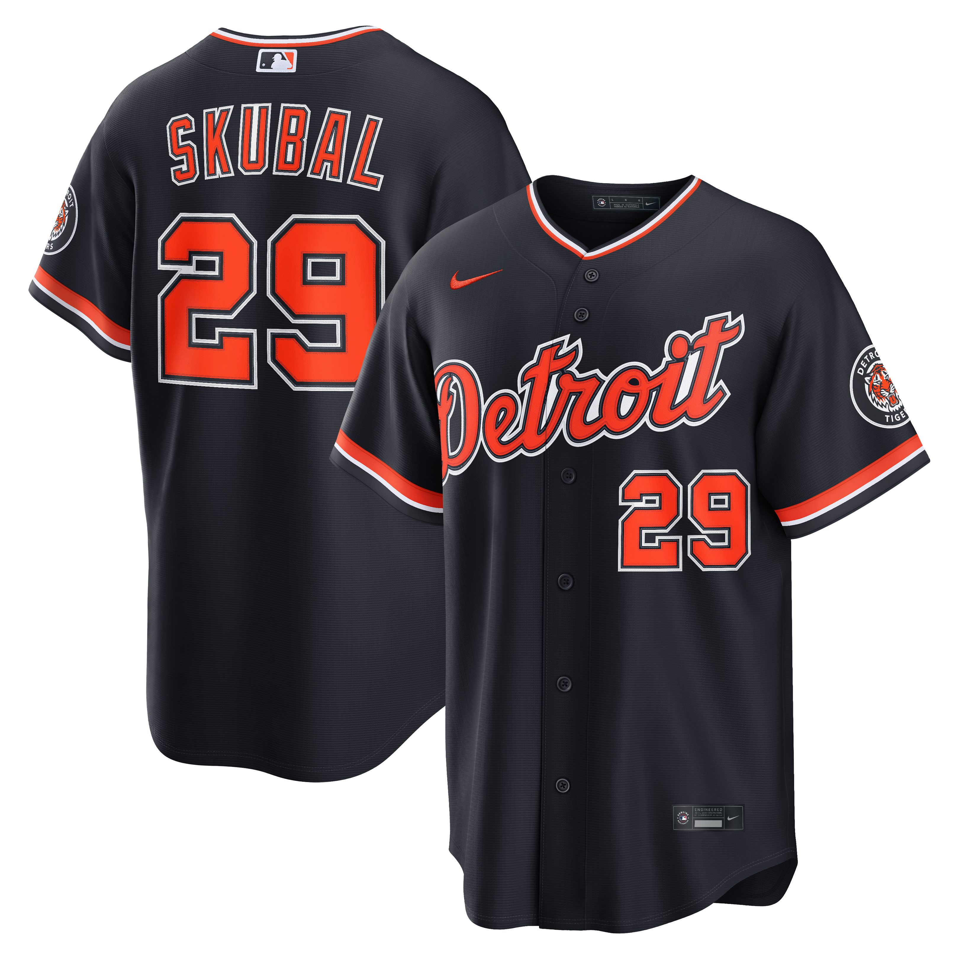 Men's Tarik Skubal Detroit Tigers Nike Alternate Stadium Jersey (Navy)