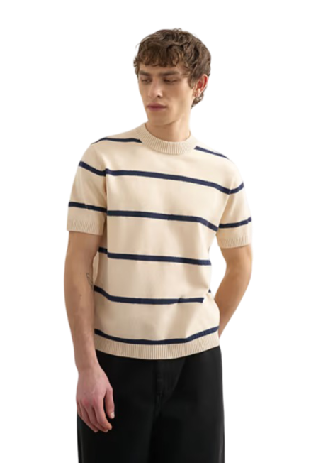 Topman: Men's Classic Fit Knit Striped T-Shirt
