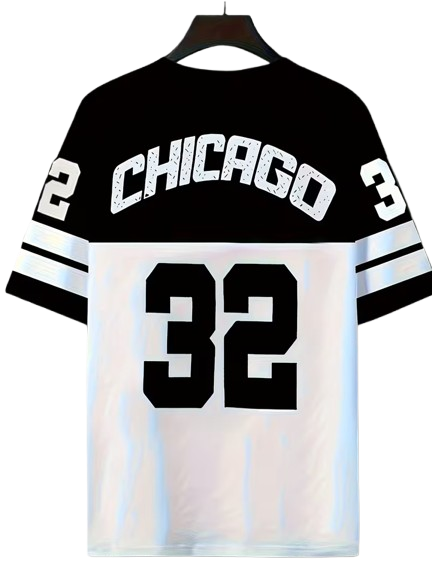 ShaoYe: Men's Chicago 32 Print T-Shirt