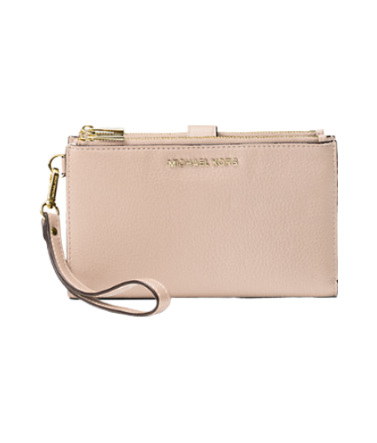 Adele Leather Smartphone Wallet (Soft Pink)