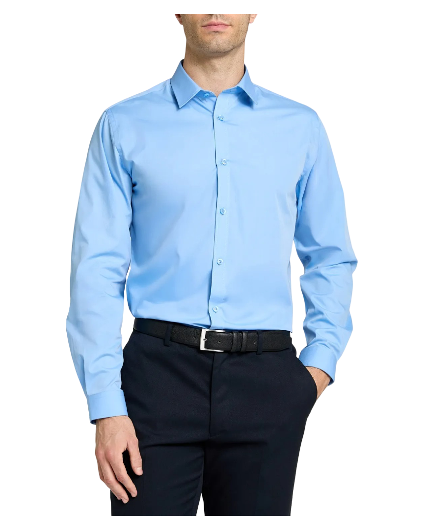 Slim Fit Ultimate Non-Iron Long-Sleeved Shirt (Blue)