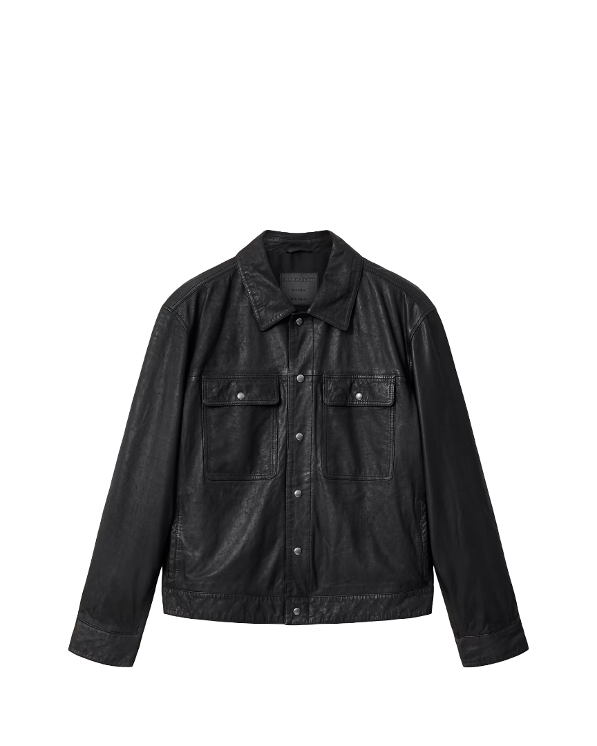 Shelton: Leather Trucker Jacket