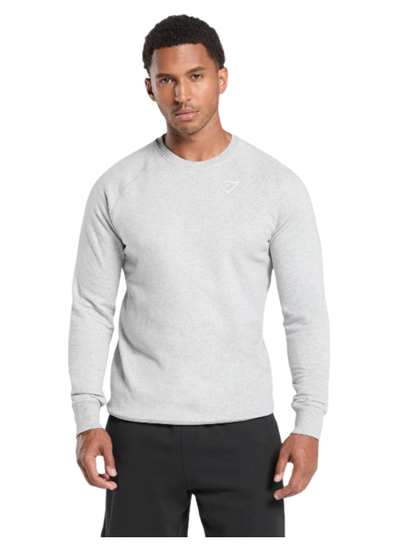 Crest Sweatshirt (Light Grey Marl)