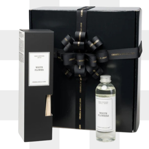 Molla 1899:  Mikado Reed Diffuser 100ml + Refill 200ml White Flowers Geurstokjes Set