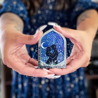 Starfall Library Window Enamel Pin