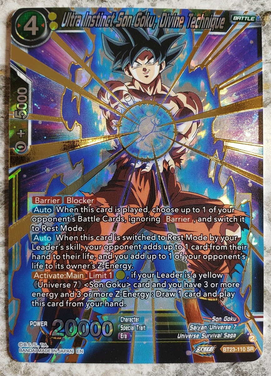 Dragon Ball Super: Ultra Instinct Son Goku, Divine Technique (V.1 Super Rare)
