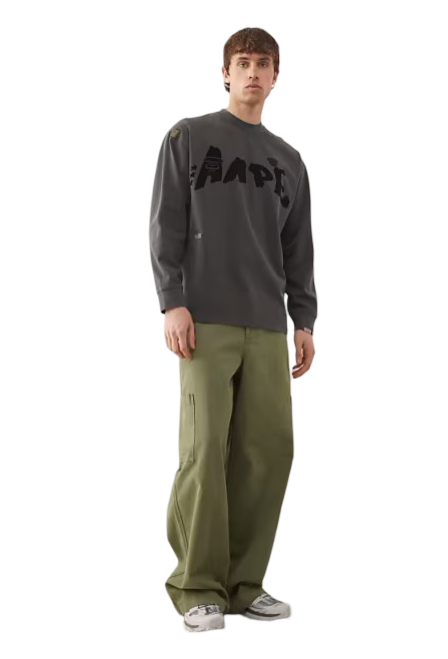 Aape By A Bathing Ape: Men's Oversized Long Sleeve T-Shirt