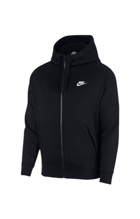 Nike: Men's Sportswear Club Fleece Full Zip Hoodie (Black)