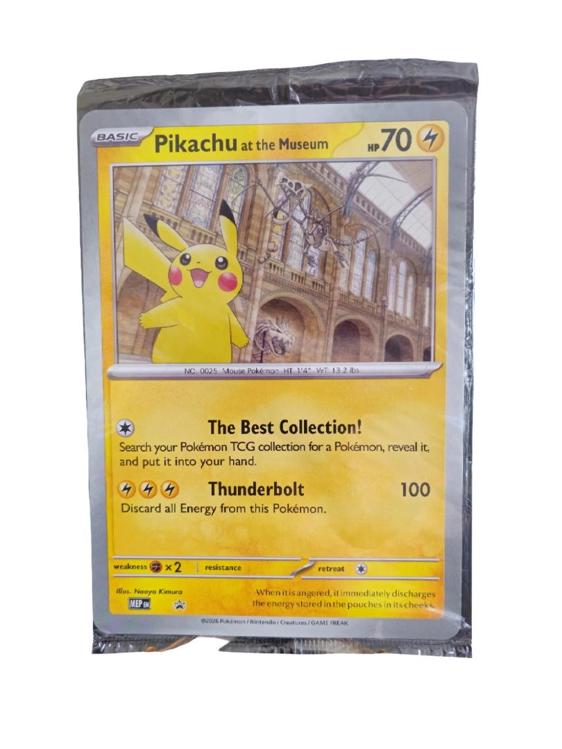 Pokemon Pikachu At The Museum Jumbo Trading Card