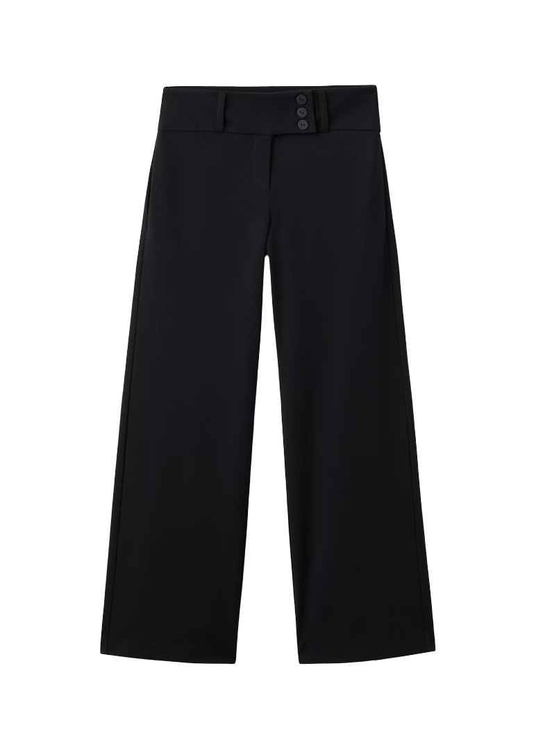 Straight Trousers (Black)