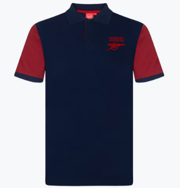 Arsenal FC: Mens Polo Shirt Crest (Navy Blue/Grey)