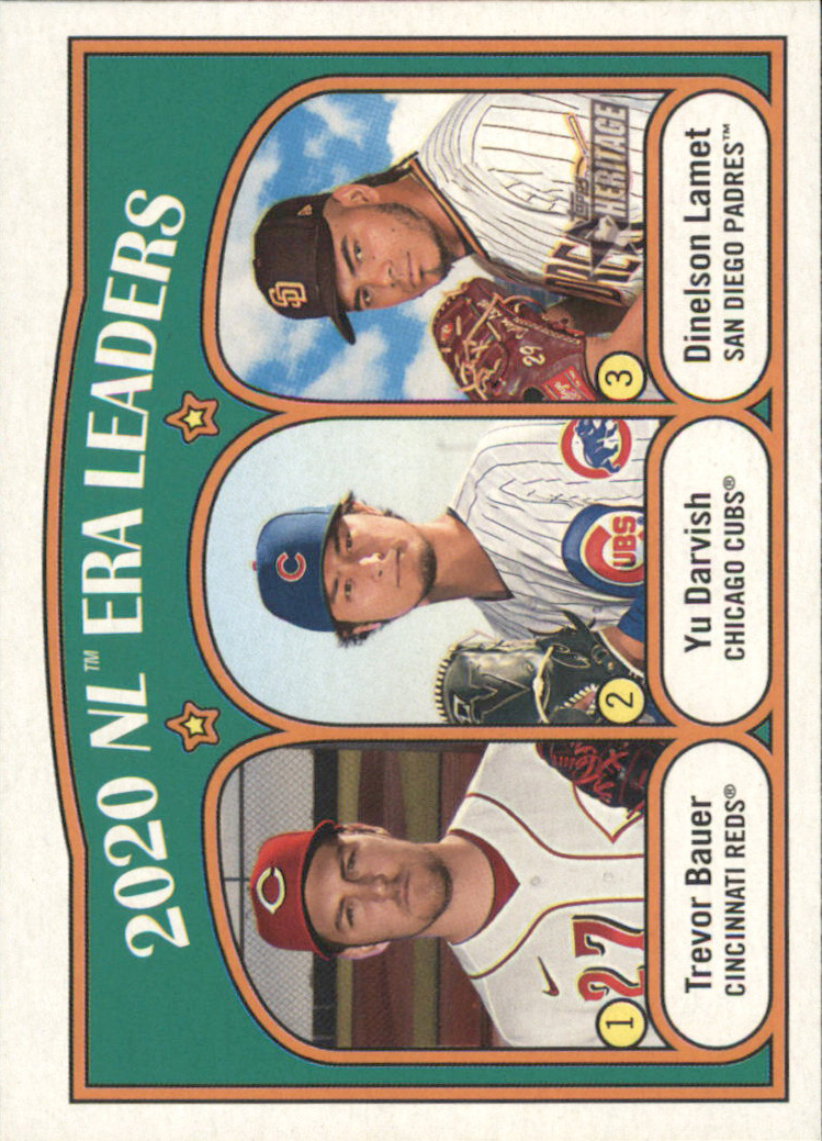 2021 Topps Heritage #91 Dinelson Lamet/Yu Darvish/Trevor Bauer LL