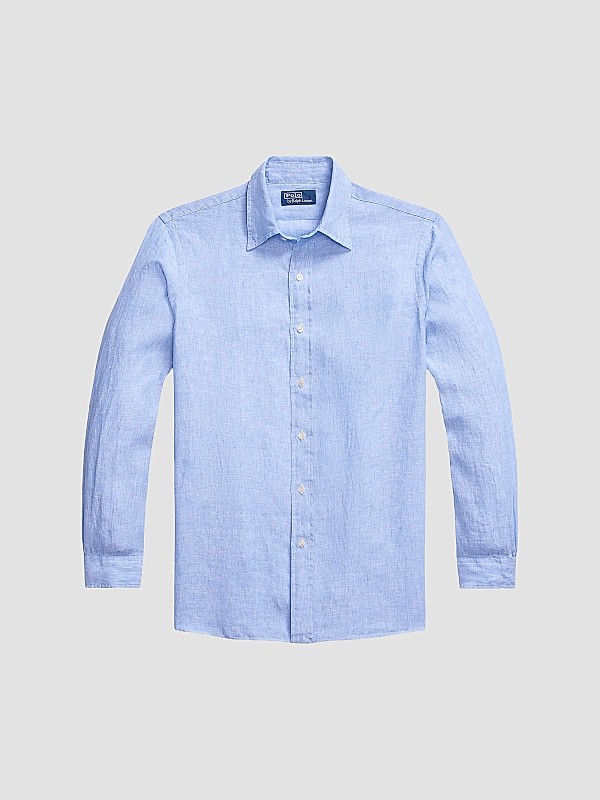 Men's Classic Fit Linen Shirt (Bristol Blue)