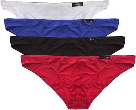 Gestation: Men's Seamless 3D Sewing Sheer Bikini Briefs, Full Back (Navy)