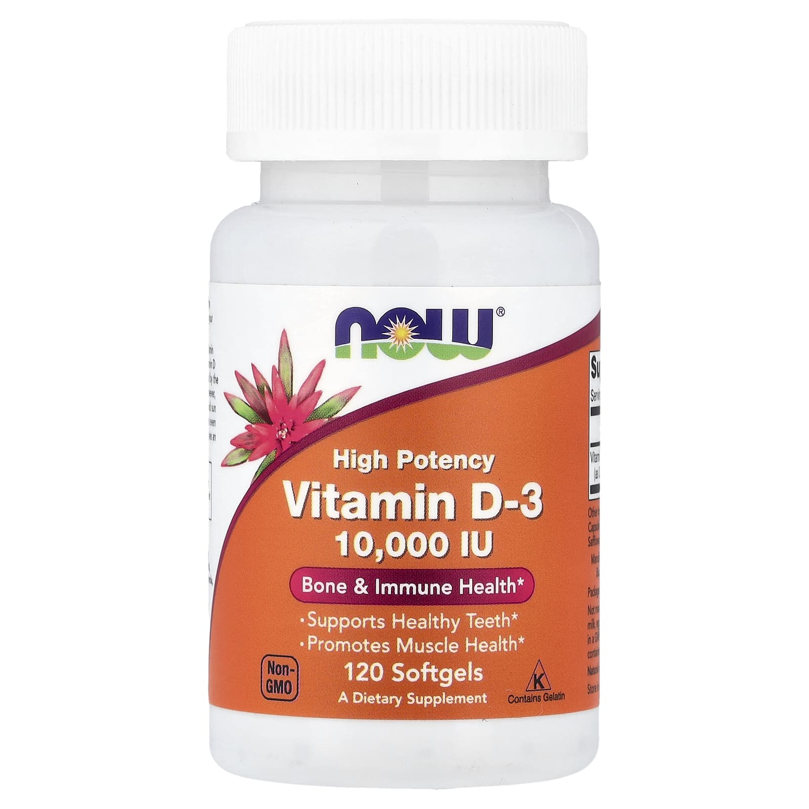 NOW Foods: Vitamin D-3 High Potency 10,000 IU (120 Softgels)
