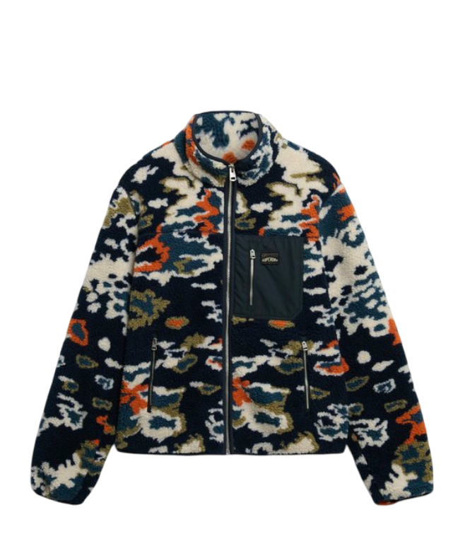 Printed Zip Through Fleece