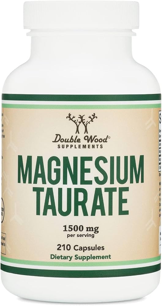 Magnesium Taurate 1,500mg Chelated Magnesium Vegan Capsules (210 Capsules)