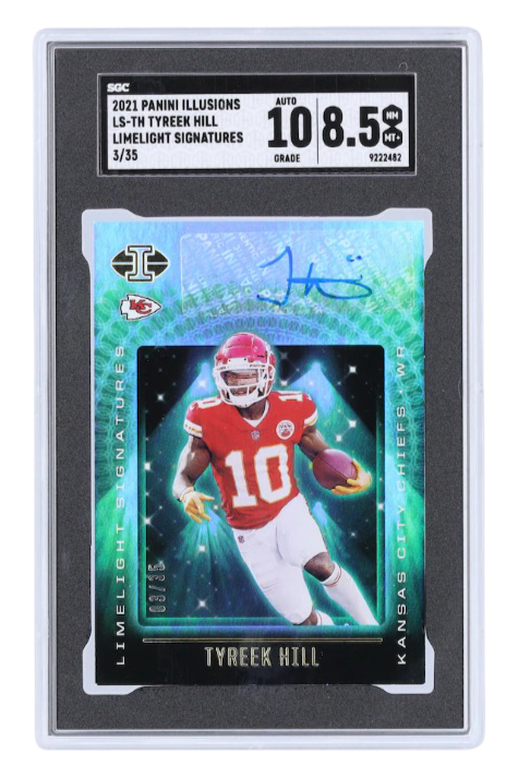 Tyreek Hill Kansas City Chiefs Autographed 2021 Panini Illusions Limelight Sigs