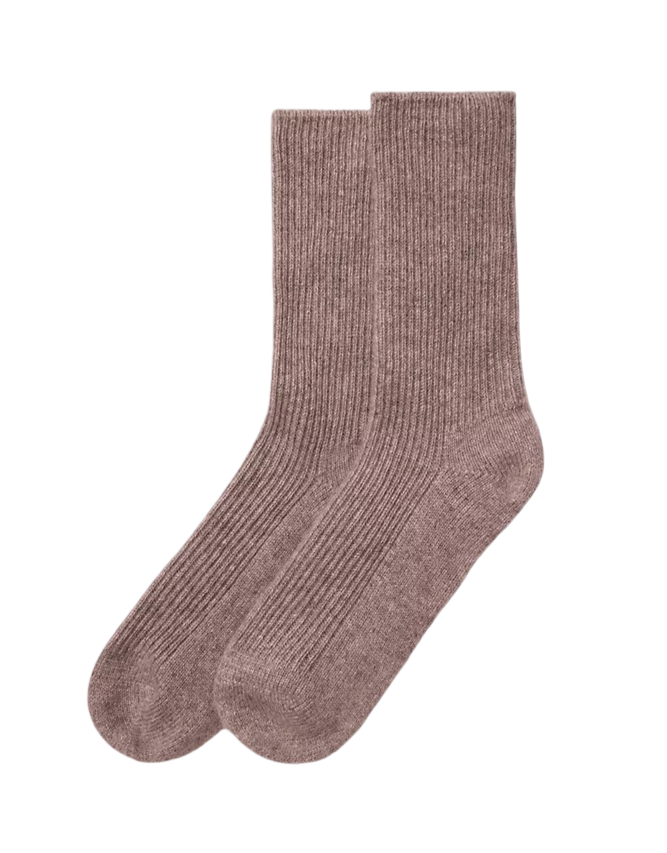 Cashmere Bed Socks (Mushroom)
