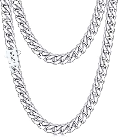 Men's Sterling Silver Big Cuban Chain Necklace