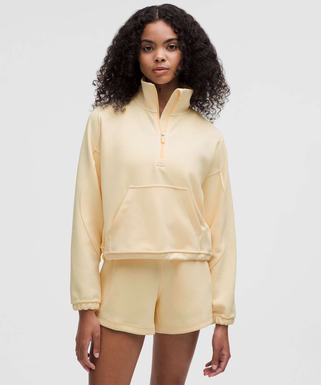 Women's Brushed Softstreme Half Zip (Butter Cream)