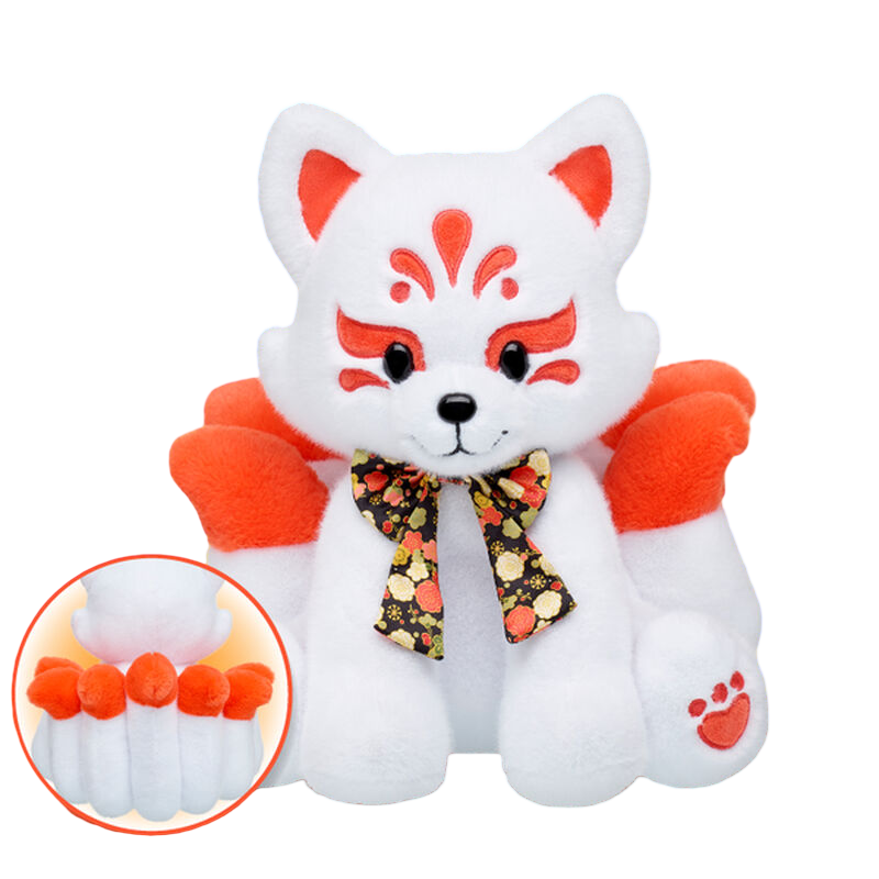 Kitsune Fox Soft Toy (with Gift Bow)
