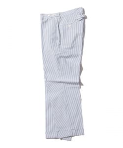 Beams Plus Seersucker Ivy Trousers With Ankle Cut (Blue Stripe)